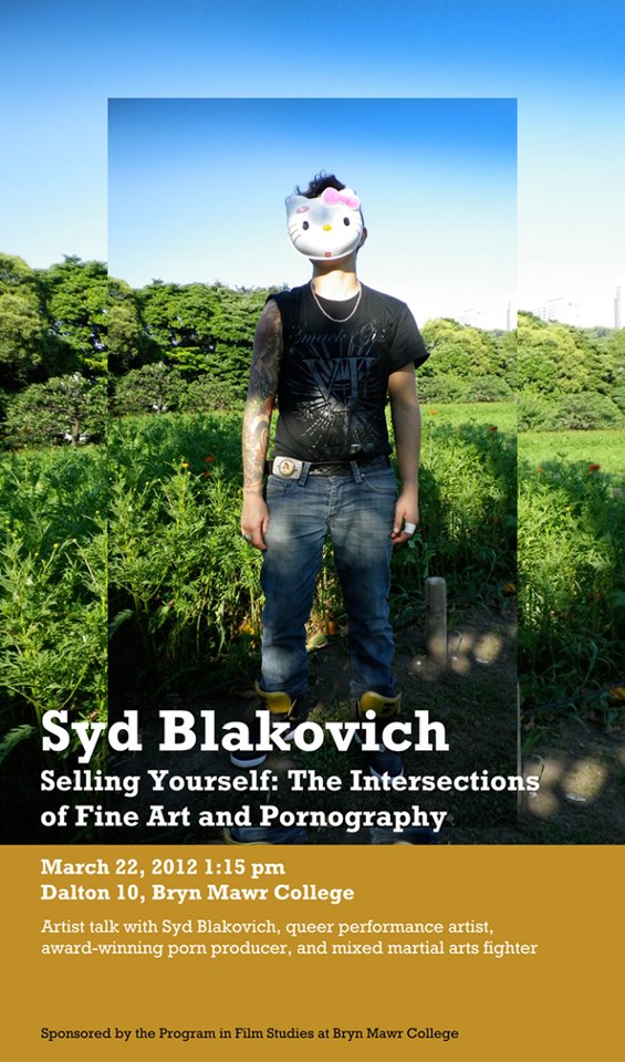 Ad for Syd Blakovich's 'Selling Yourself: The Intersections of Fine Art and Pornography'